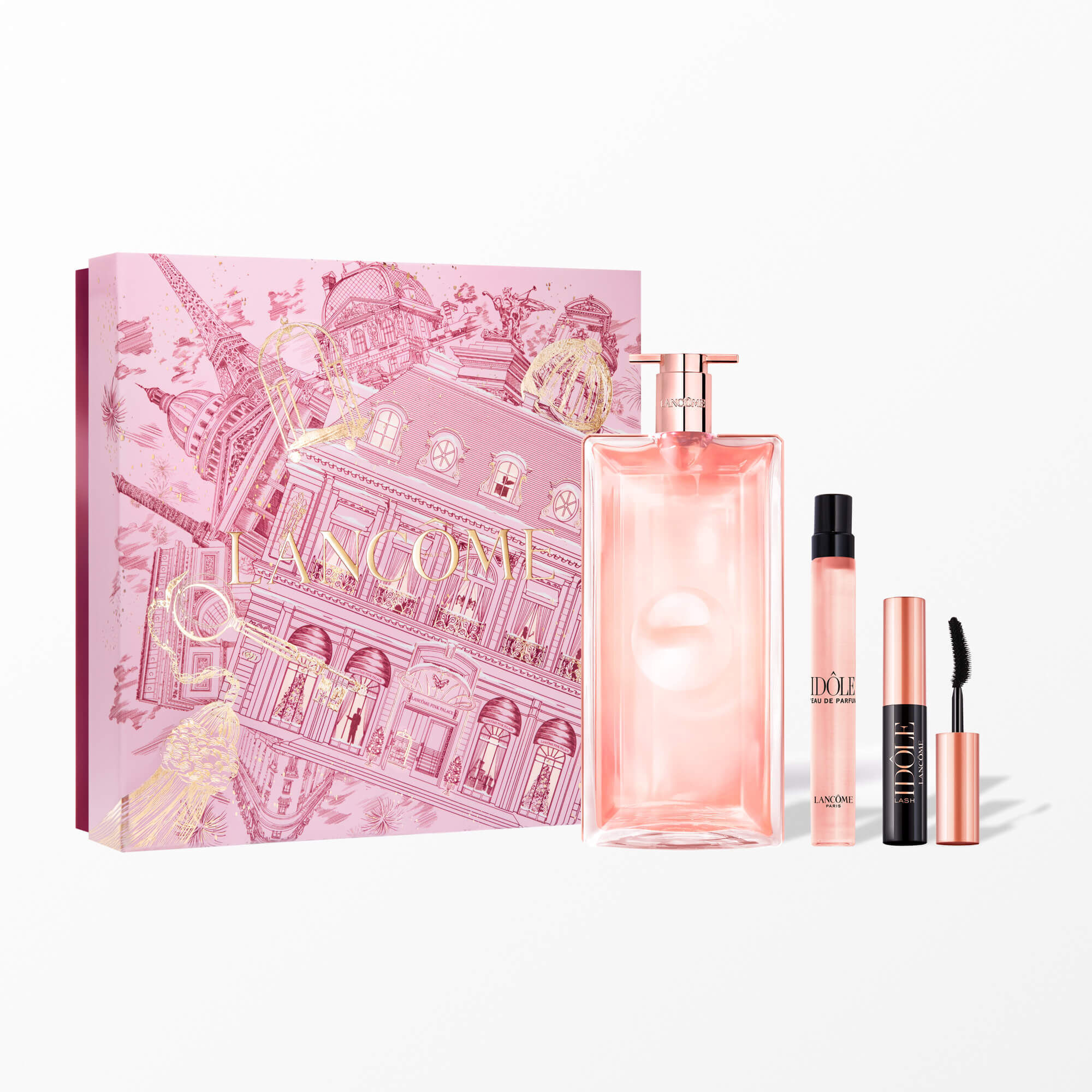 Idole holiday set containing: IDOLE EDP 100ML - IDOLE EDP 10ML - LASH IDOLE MASCARA MINI 2.5ML