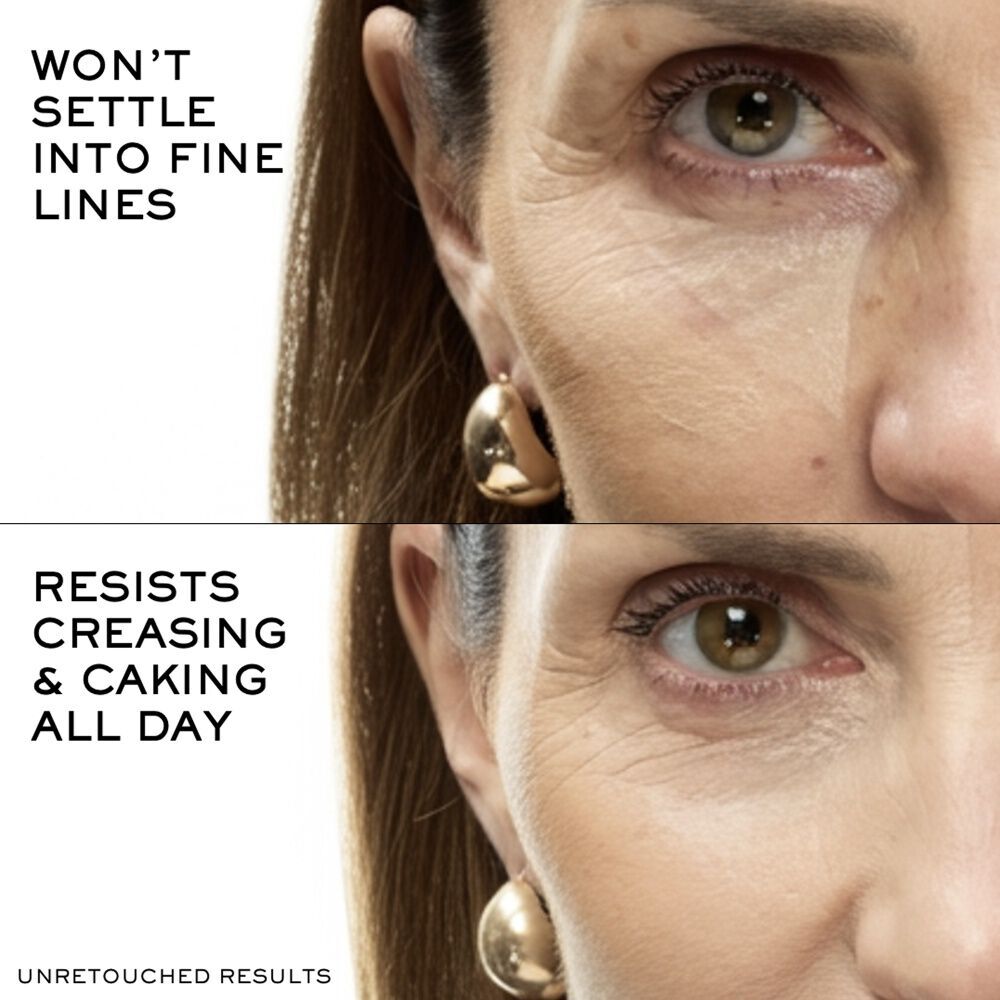 Won't settle into fine lines. Resists creasing and caking all day