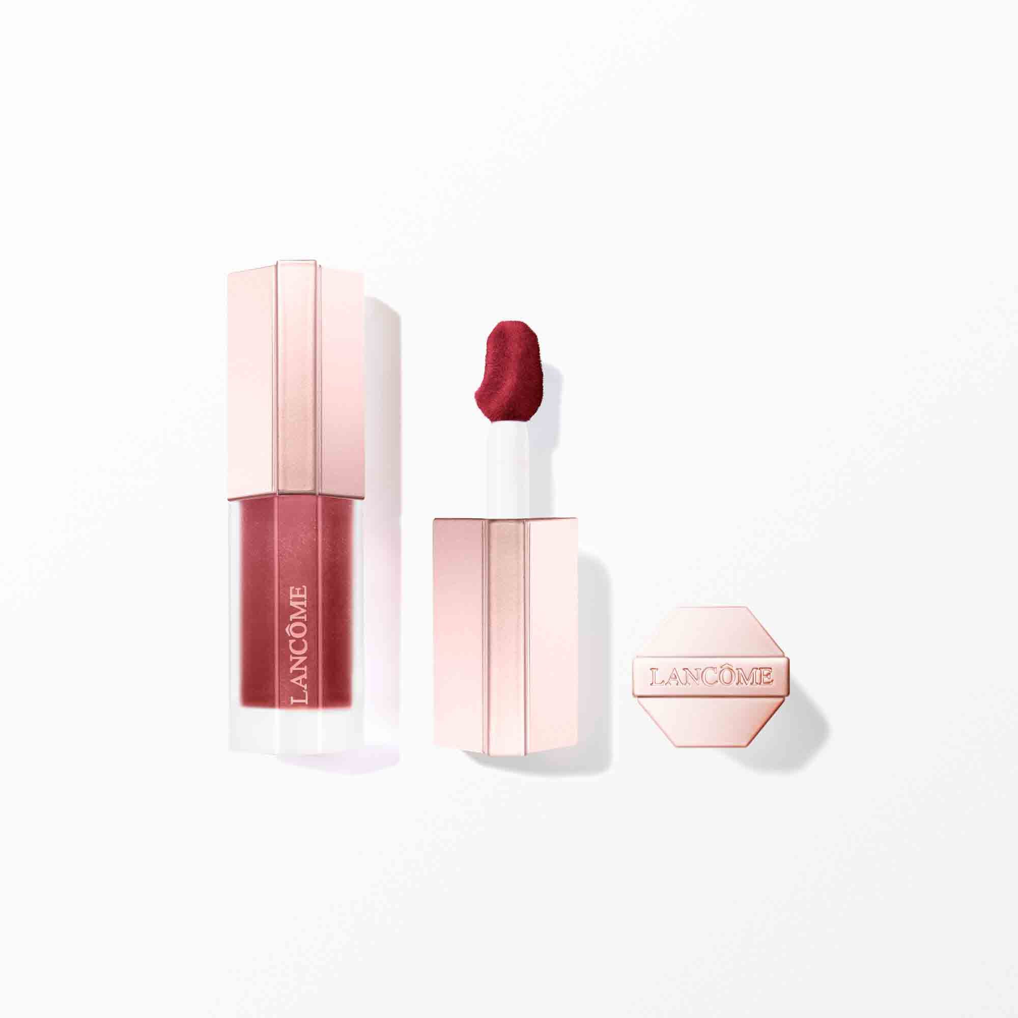Lipstick packaging with the cap off